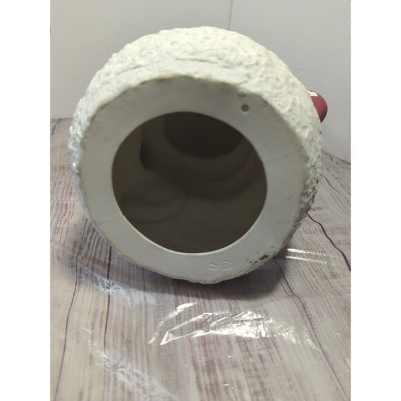 Vintage Large 1990 Holland Ceramic Hand Painted Glitter Snowman Couple 15” - Picture 9 of 12